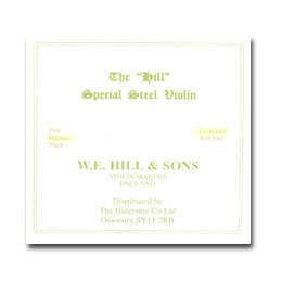 Hill 4/4 Violin E String - Medium Gauge - Steel - Loop-End